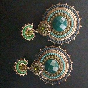 Southwest Turquoise Statement Earrings